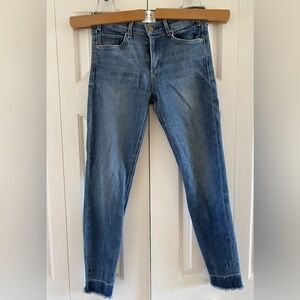 Mcguire Women's Size 27 Slim Fit Crop Denim Jeans Blue